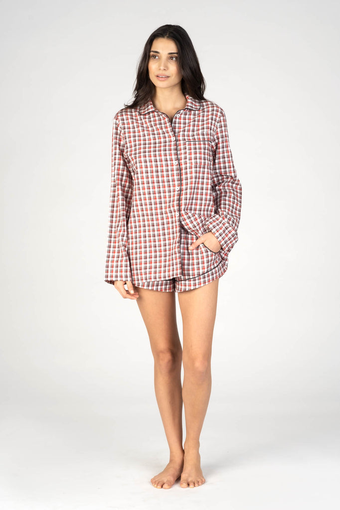 Josephine-Red/Grey Gingham FINAL SALE