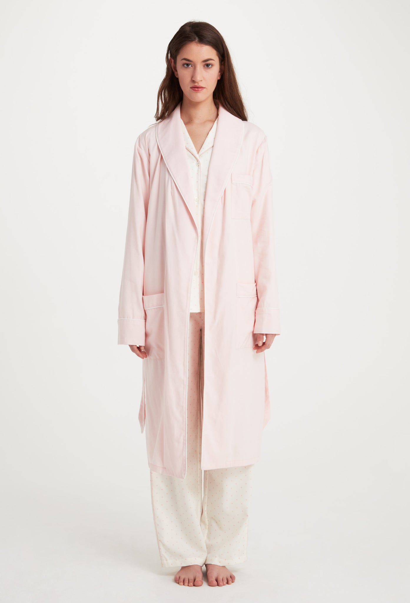 Solid Pink Flannel Robe