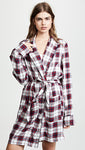 Robe Cream Red and Navy Check